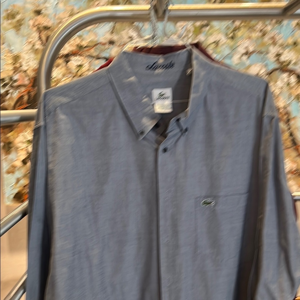 Lacoste Gray Button-Up Shirt